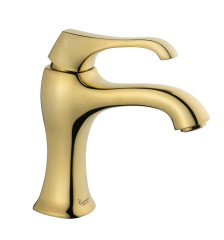 Emmevi Ares, однорычажный смеситель для раковины (излив 12,9 см), с донным клапаном, цвет золото