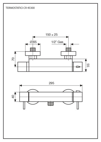 Emmevi Piper, термостат для душа, цвет хром