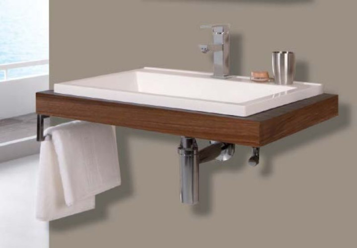 Puris Variado 70 см: столешница, раковина из минерального литья, цвет орех дийон ранура