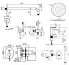 Комплект для душа Plumberia Selection IXO KITZXO15NO53
