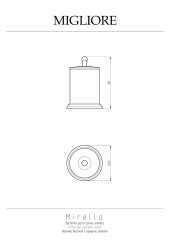 Баночка настольная, бронза Migliore Mirella