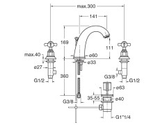 Смеситель для раковины CRISTINA LONDRA LD20151