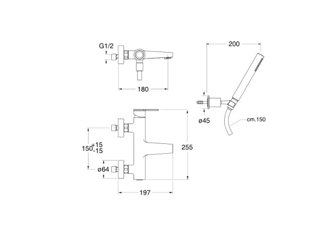 Смеситель для ванны CRISTINA DIARIO DI10124