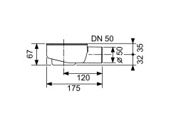 Сифон с боковым выходом TECE Tecedrainline 650000