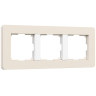 Рамка из поликарбоната на 3 поста Split айвори/белый, soft-touch W0033066