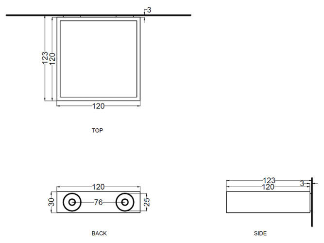 Полка-держатель CIELO ACCESSORIES ACB12 NM