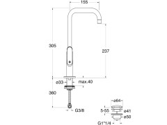 Смеситель для раковины CRISTINA EAST SIDE ES22675