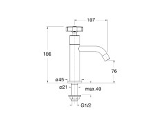 Кран холодной воды CRISTINA CROSS ROAD CR23013