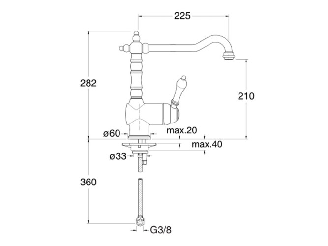 Смеситель для кухни CRISTINA KITCHEN KA56977