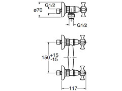 Смеситель для душа CRISTINA CANOVA CN40151