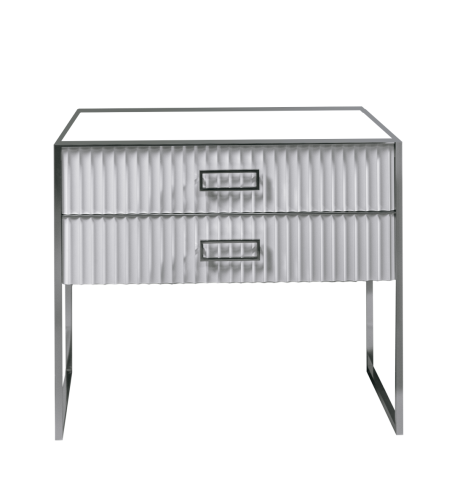 Тумба MONACO 100см h84см белая глянец + хром под раковину моноблок