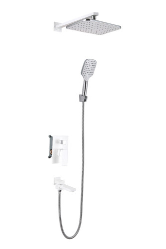 393563-F Встроенный смес для душа с 3-функ. (БЕЛЫЙ) ViEiR  (5/1шт)