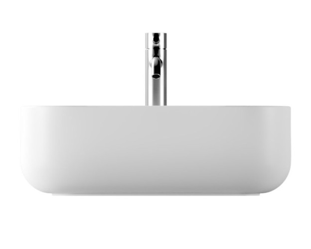 Alice Unica, накладная прямоугольная раковина с закругленными краями 50x37x16h см, цвет серый матовый