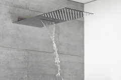 AQG, консольная душевая головка FLOWС2 50x25 см, 2 режима: дождь и каскад, цвет хром