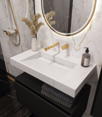 Столешница моноблок FLAT CALACATTA (810*452*80)