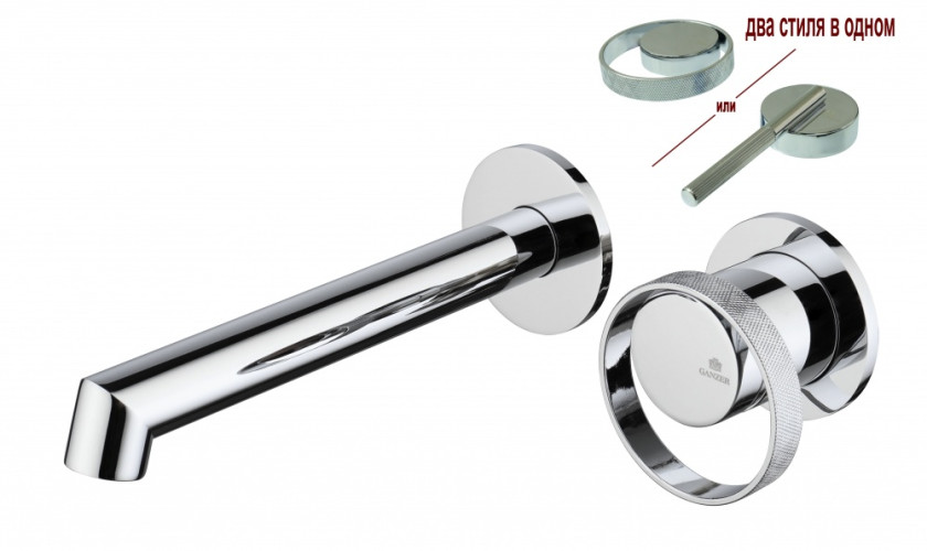 19144 Встроенный смес для рак. (ХРОМ) GANZER  (10/1шт)