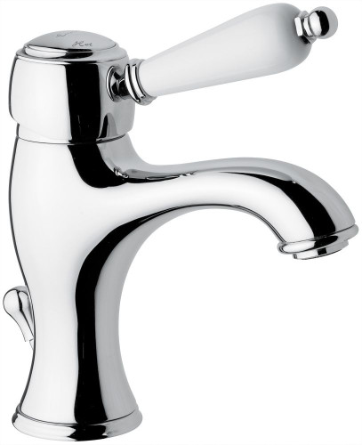Emmevi Laguna, однорычажный смеситель для раковины (излив 11,5 см), с донным клапаном, цвет хром
