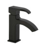 Emmevi Niagara, однорычажный смеситель для раковины с донным клапаном, цвет черный матовый