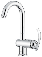 Emmevi Ramses, высокий однорычажный смеситель для раковины, с донным клапаном, цвет хром