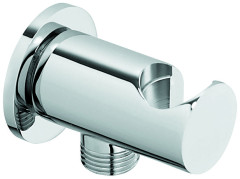 Emmevi, современный нерегулируемый держатель, с встроенным выводом воды из стены, для ручного душа, цвет черный матовый