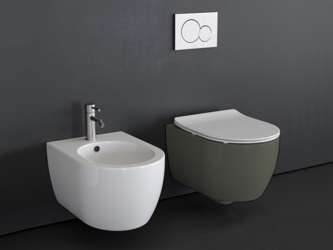 Унитаз подвесной, безободковый Scarabeo MOON 5520/CL/37