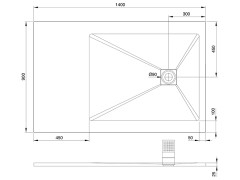 Душевой поддон с решеткой Scarabeo STEP 3016/8
