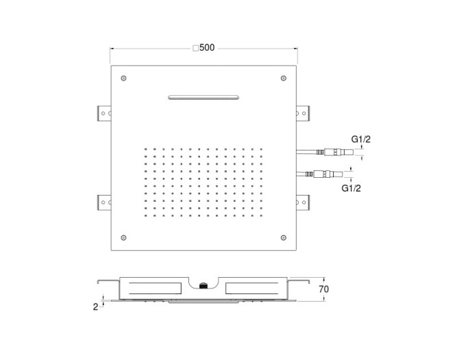Верхний душ CRISTINA SANDWICH PD38128