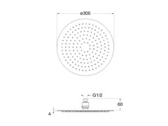 Лейка верхнего душа CRISTINA SANDWICH PD00151