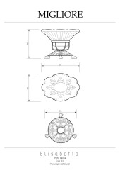 Mыльница настольная, керамика/хром Migliore Elisabetta