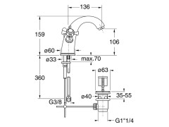 Смеситель для раковины CRISTINA CANOVA CN21234