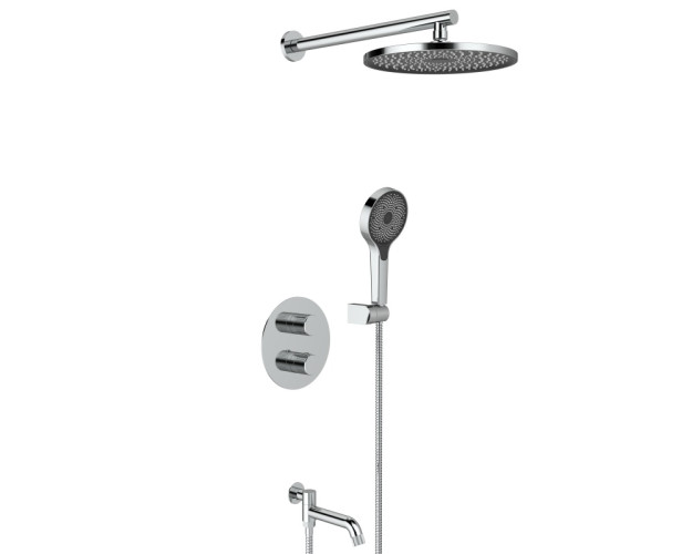 25003-3 Встроенный смес для ванны с 3-функ. термостат (ХРОМ) ViEiR  (6/1шт)