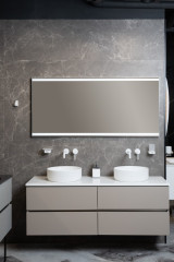 Тумба без раковины Vallessi 140*46см Stone Grey