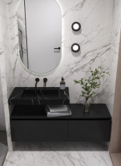 Столешница моноблок FLAT NERO MARQUINA (810*452*80)