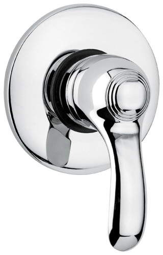 Emmevi Harmony, однорычажный встраиваемый смеситель для душа, цвет белый-золото