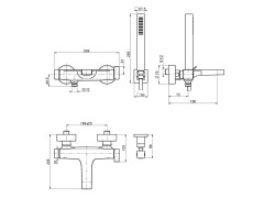 Смеситель для ванны FIMA CARLO FRATTINI ZETA Fima F3964CR