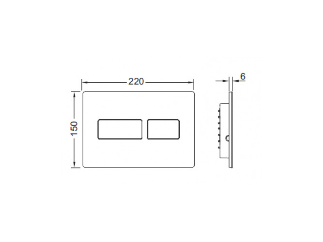 Панель смыва с двумя клавишами TECE TECEsolid 9240433