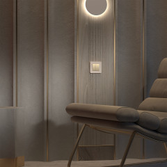 Рамка из поликарбоната на 1 пост Split айвори/белый, soft-touch W0013066