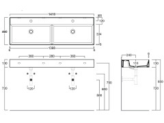Раковина двойная SIMAS AGILE AG 141D bia