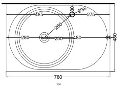 Cтолешница CIELO DELFO DEPIO76 AL