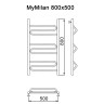 Полотенцесушитель MYFREA My Milan 80/50