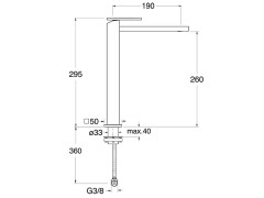 Смеситель для раковины CRISTINA TABULA TA92251