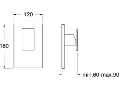 Полный комплект скрытого смесителя для душа CRISTINA TABULA TA68634