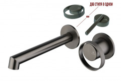 19144-Q Встроенный смес для рак. (ГРАФИТ) GANZER   (10/1шт)