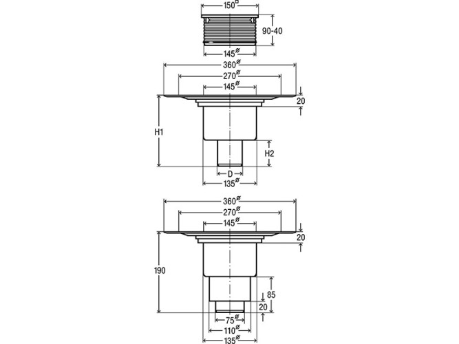 Душевой трап VIEGA Advantix 557195