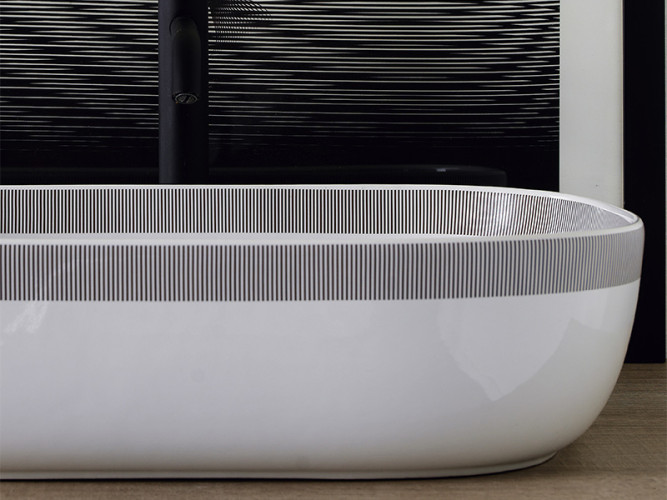 Раковина накладная Scarabeo GLAM 1804/RRNR