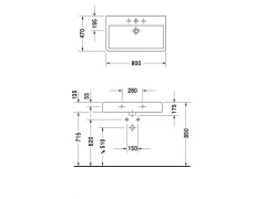 Раковина подвесная/накладная DURAVIT VERO 0454800000