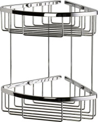 Sanibano, решетка угловая 2-х уровневая, цвет хром