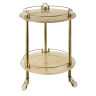 Столик на колёсиках H57xD40 см, стекло/бронза/Swarovski Migliore Cristalia
