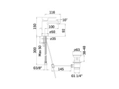 Смеситель для раковины MAMOLI ACQUACHIARA 4061H150N151