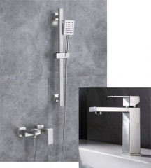 91304-G Душевой комплект (3 в 1) НЕРЖ (САТИН) HANSEN  (5/1шт)